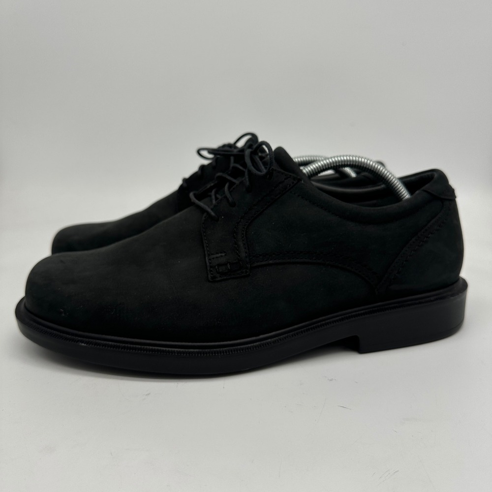 SAS Ambassador Mens Suede Leather Shoes 11W Black Lace Up Oxfords‎ Dress Casual